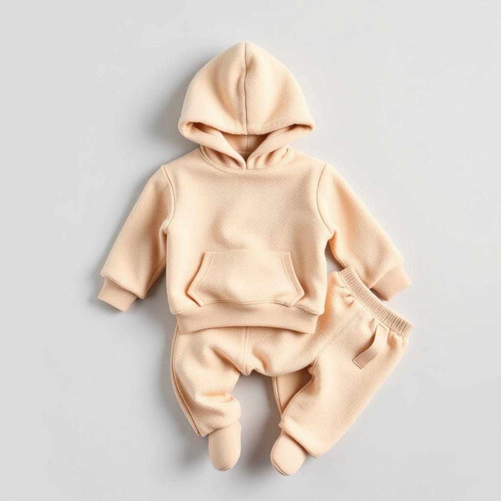 Baby Winter Set — Soft Beige, Fleece Cotton