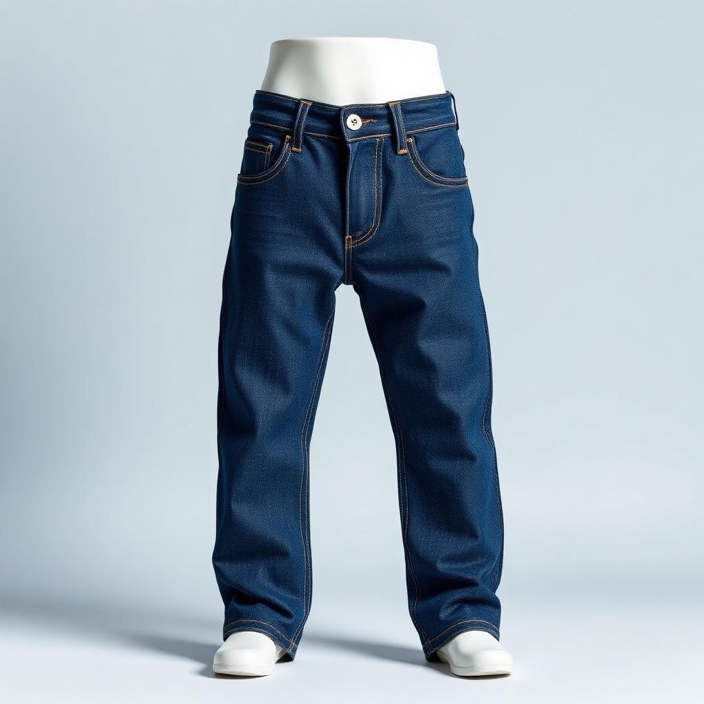 Boys Jeans — Mid Blue, Stretch Denim