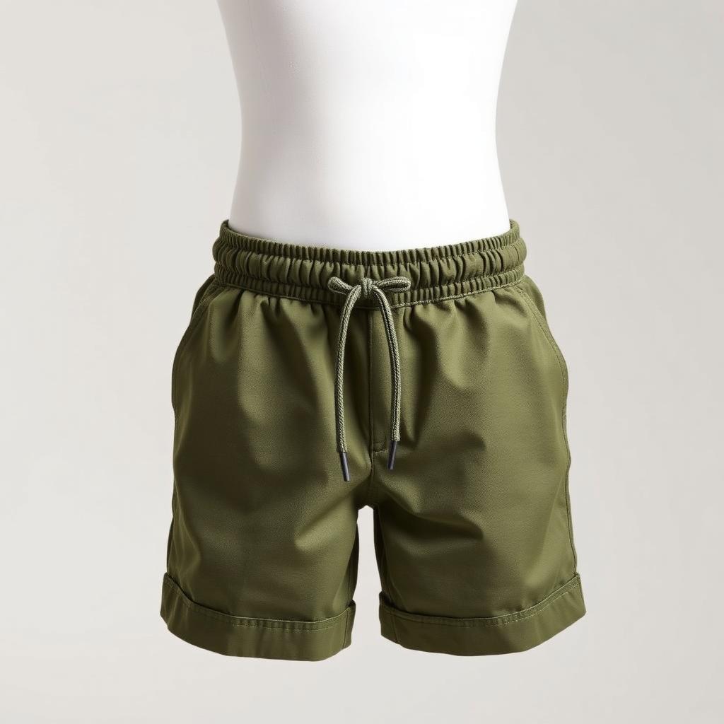 Boys Shorts — Olive Green, Cotton Twill