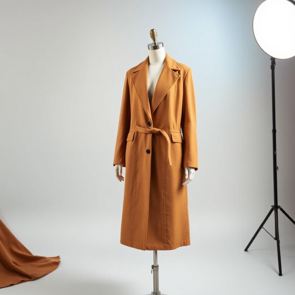 Coat — Camel, Wool Blend