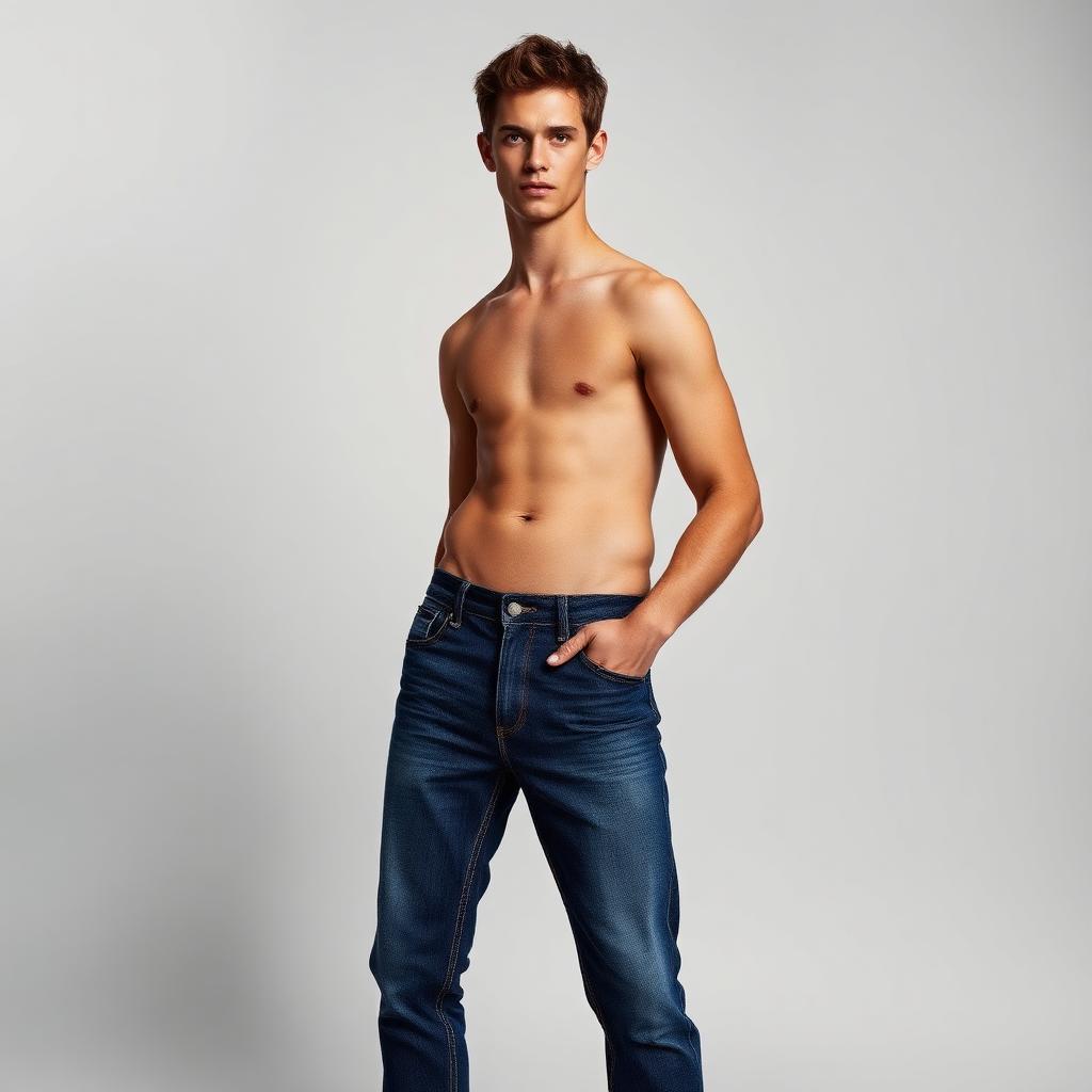 Denim Jeans — Indigo Blue, Stretch Denim