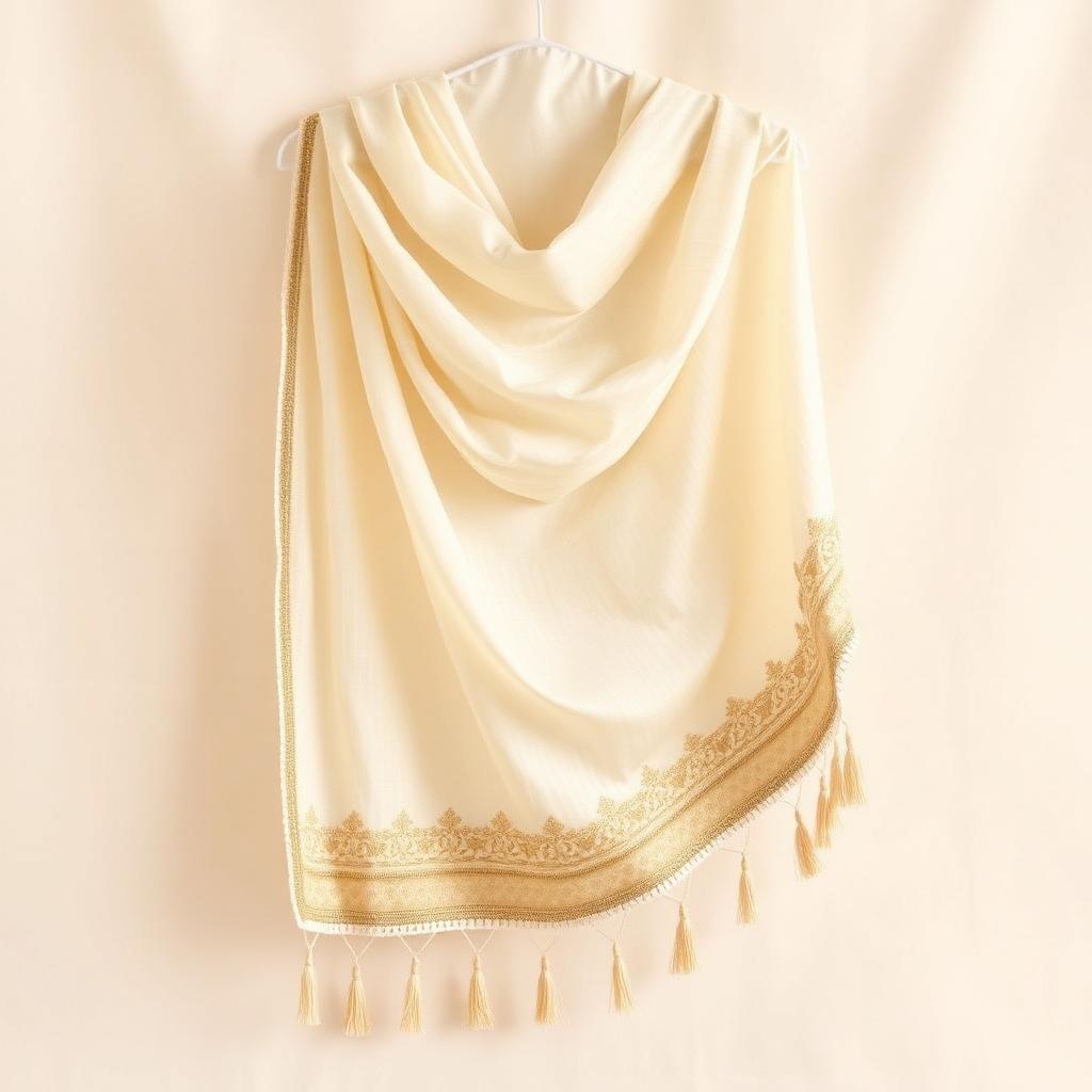 Dupatta — Ivory & Gold, Chiffon