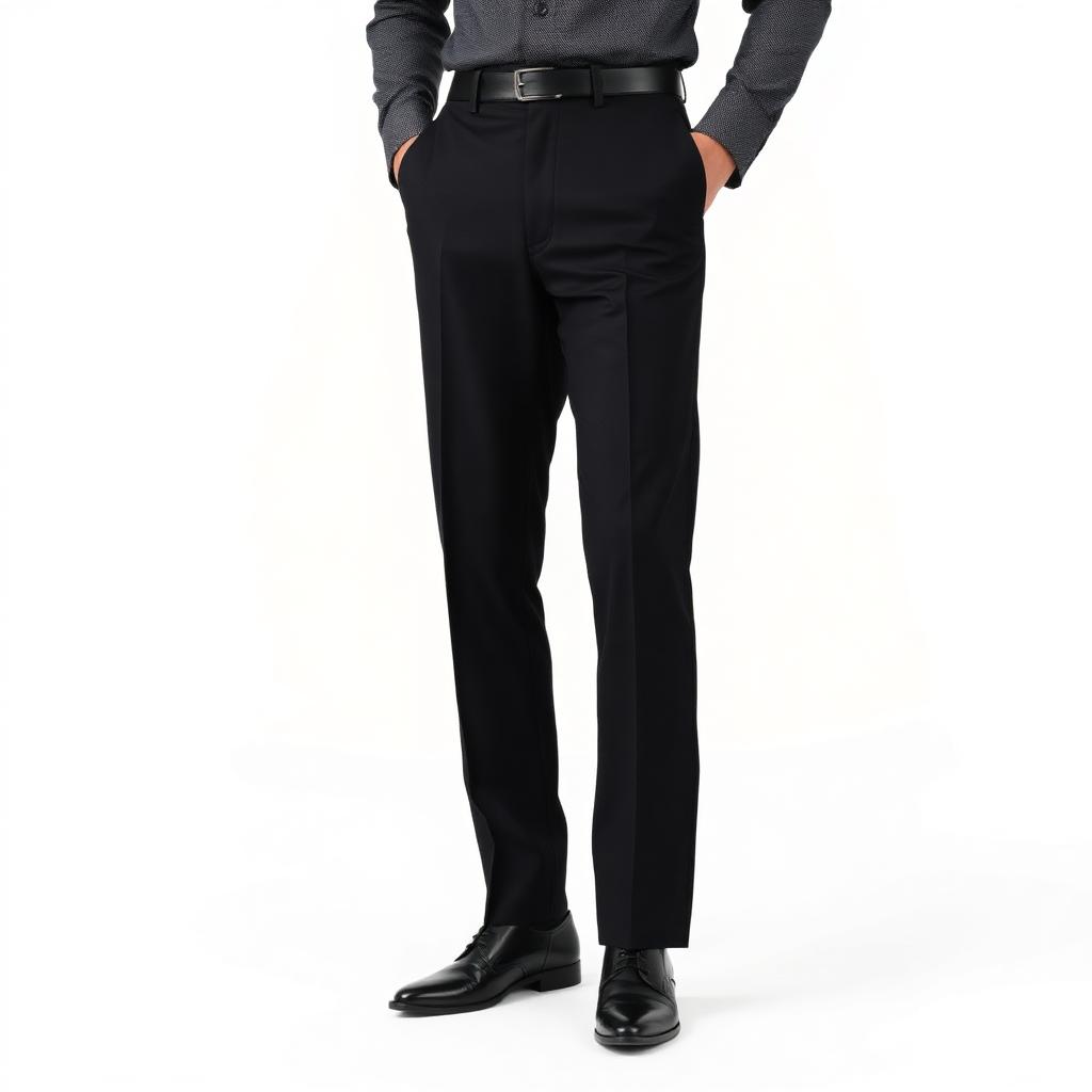 Formal Pant — Jet Black, Wool Blend Twill