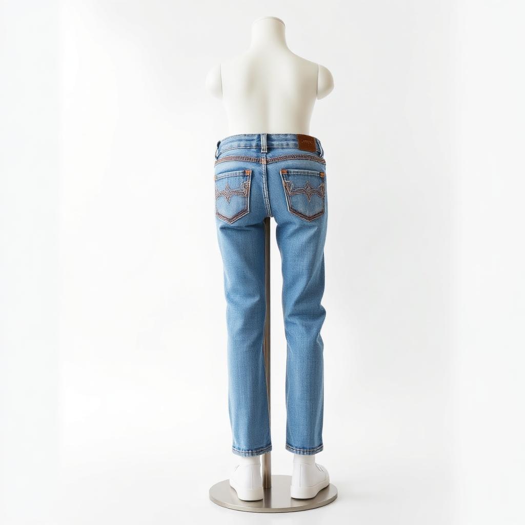Girls Jeans — Light Wash Blue, Stretch Denim