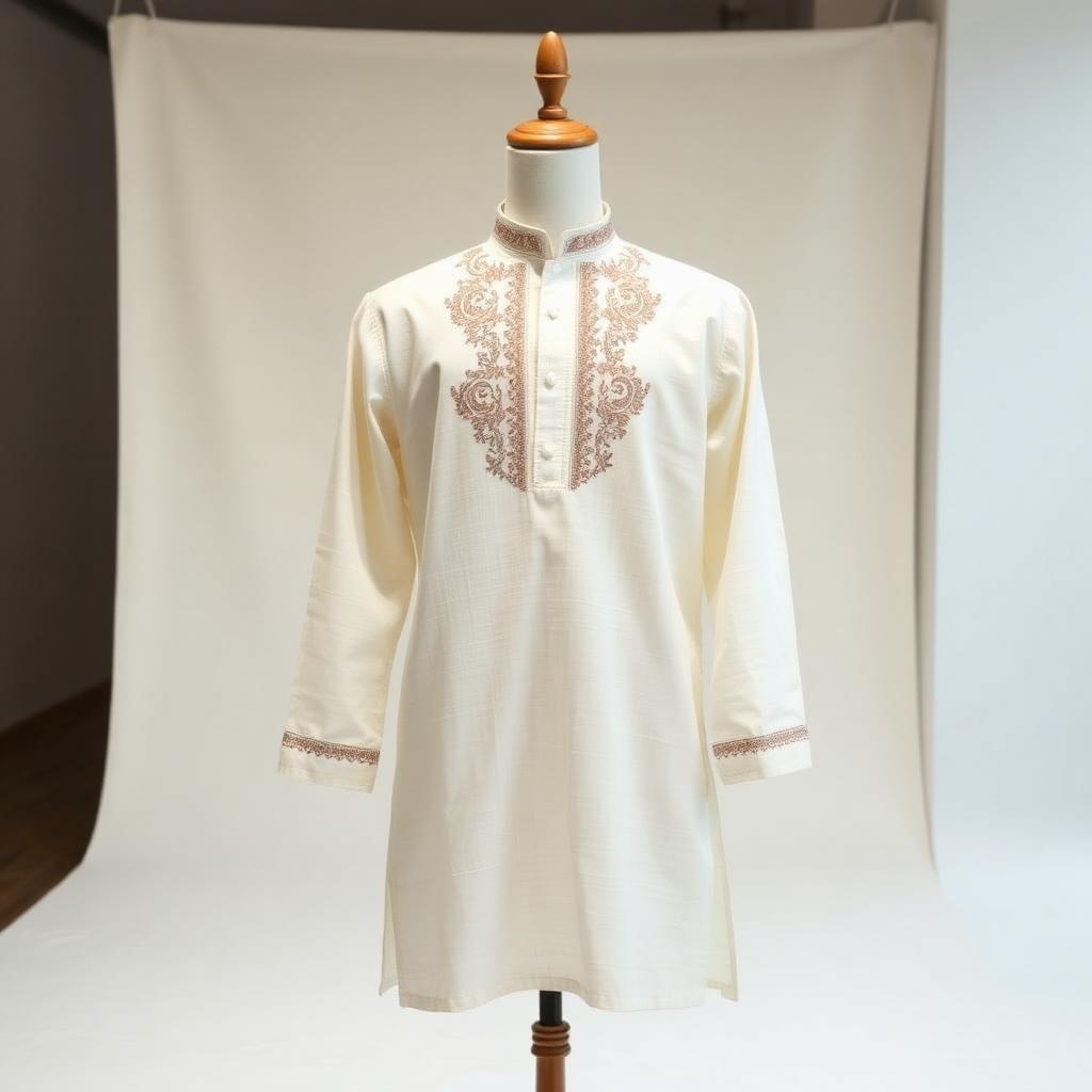Kurta — Ivory Cream, Pure Cotton