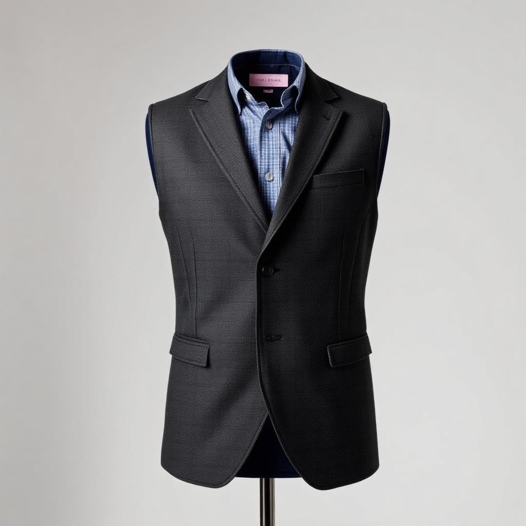 Waistcoat — Charcoal, Wool Blend