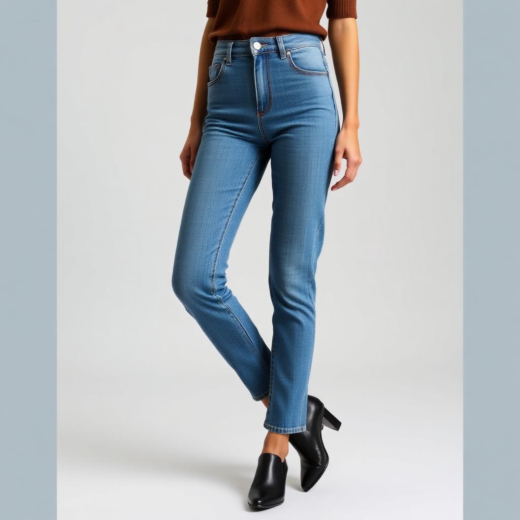 Jeans — Washed Blue, Stretch Denim